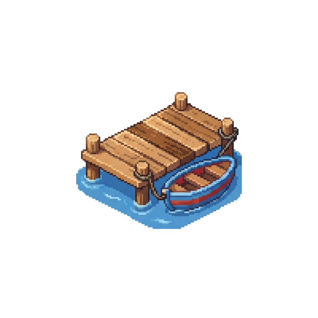 A Cheerful Tropical River Docks