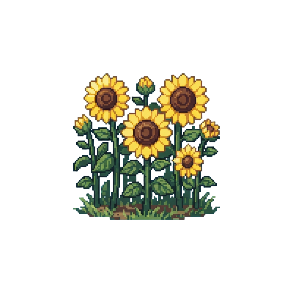 A Field of Radiant Sunflowers Swaying Under a Cloudless Sky