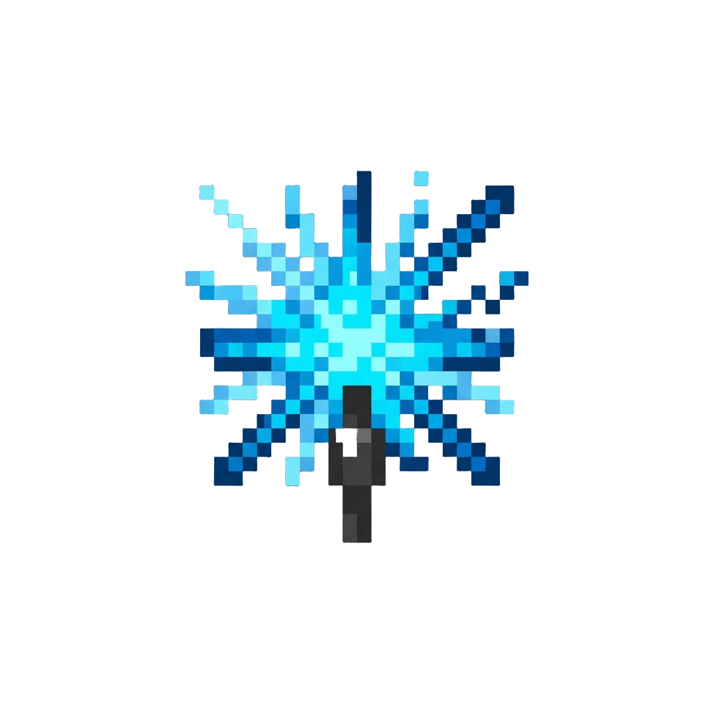 A Bright Neon-blue Floor Sparkler Effect