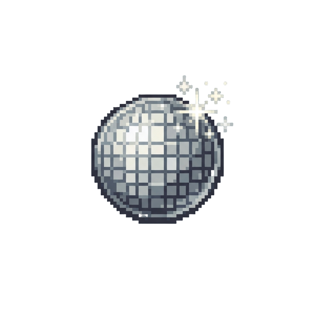 A Shimmering Silver Disco Ball Flash