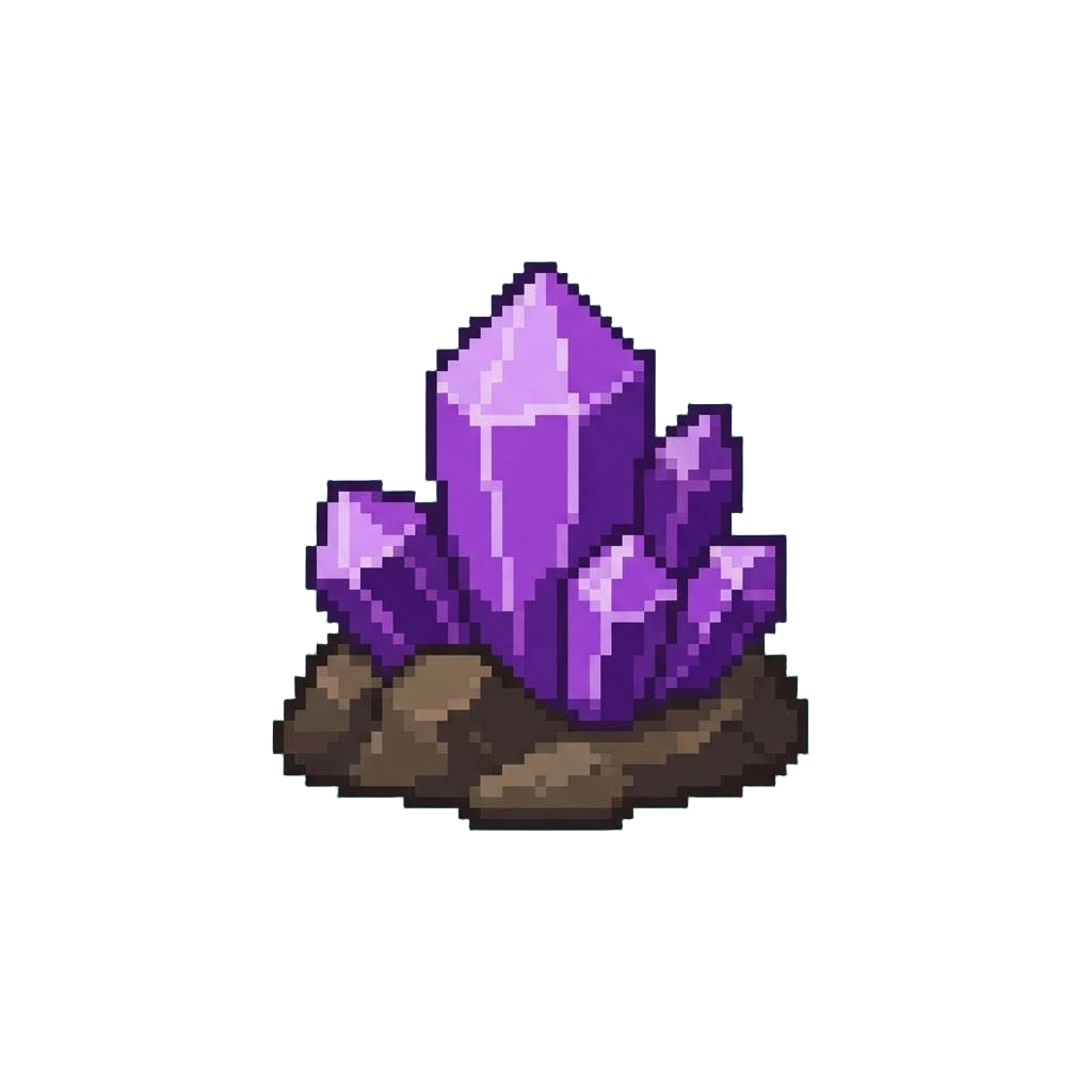 Crystal-forging Magic That Sprouts Gleaming Amethyst Geodes Along the Floor