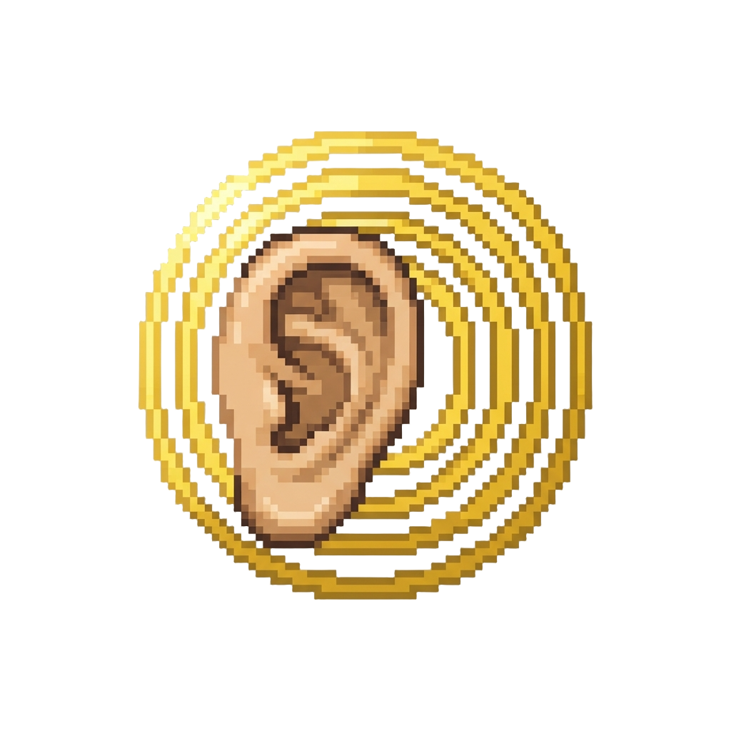 Super-sonic Hearing Power with Visible Acoustic Golden Rings Pulsing Around Their Ears