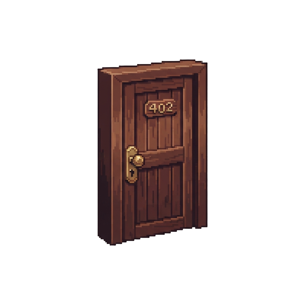 A Classic Dark Mahogany Numbered Door