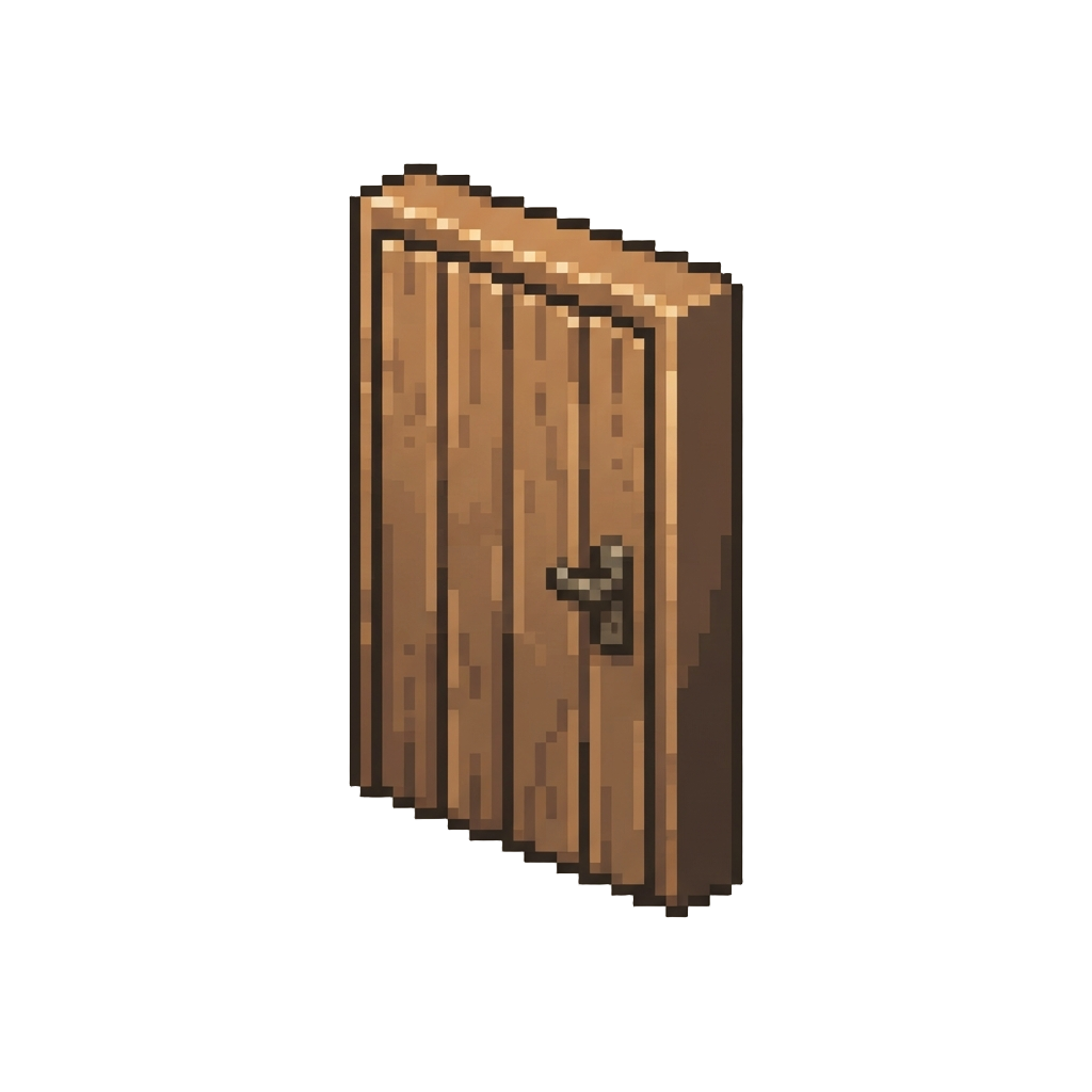 A Simple Plank Wooden Door