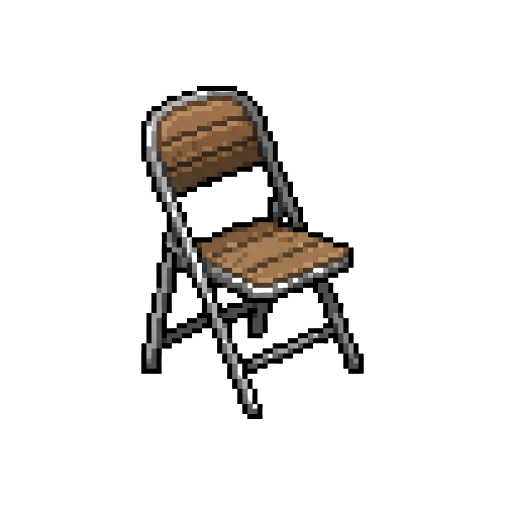 A Small Folding Metal Chair