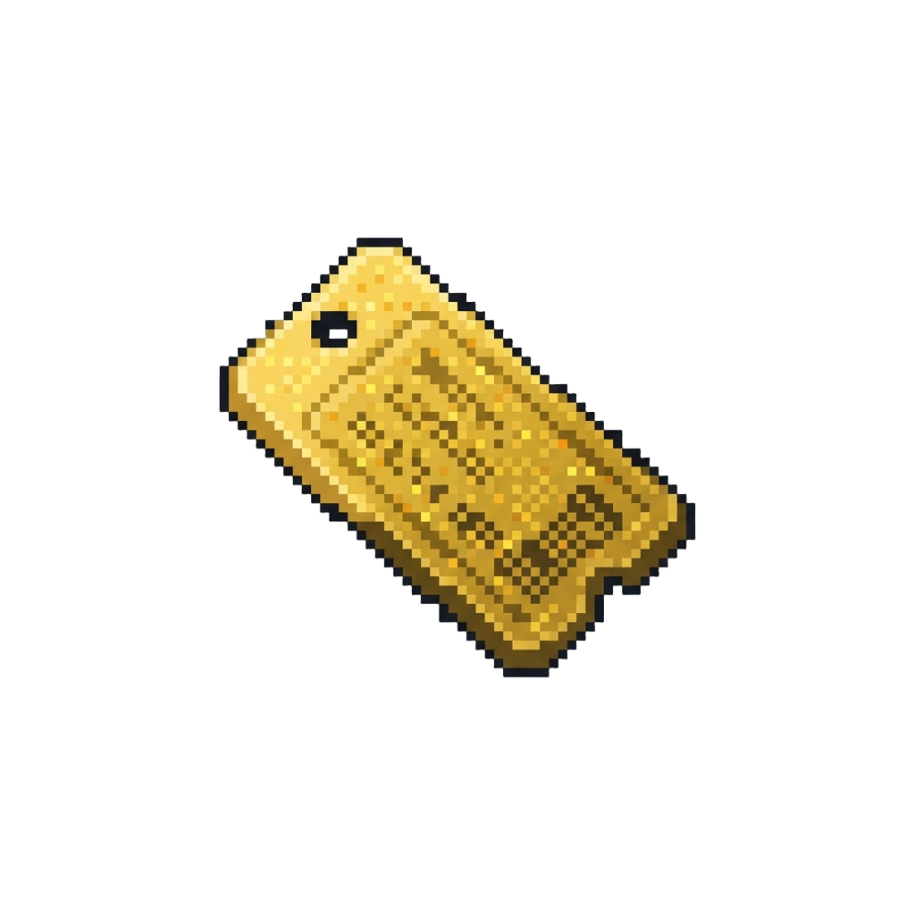 A Golden Glittery Parking-style Ticket