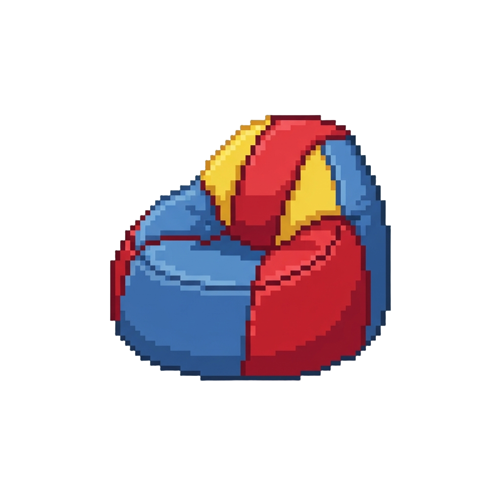 A Colorful Beanbag Chair