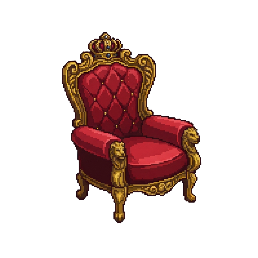 A Plush Velvet Throne Chair