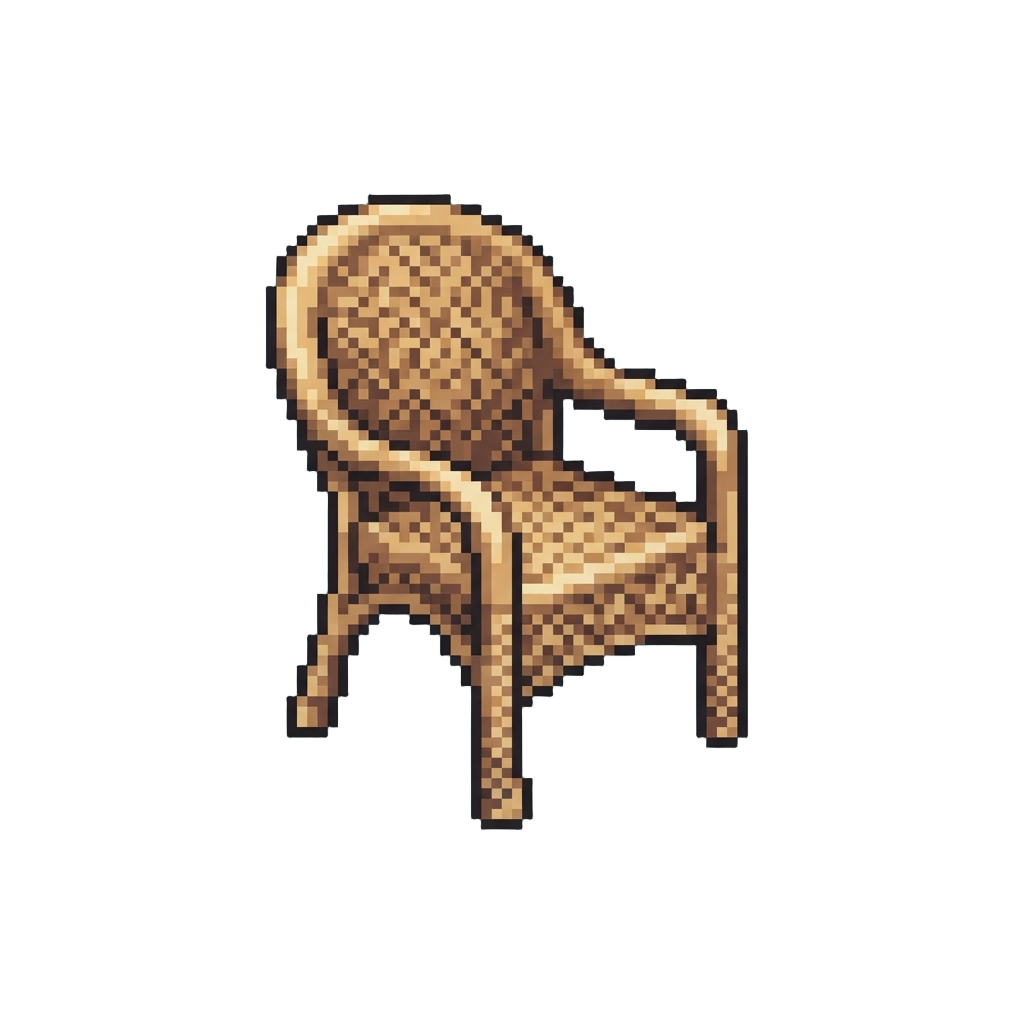 A Wicker Garden Chair