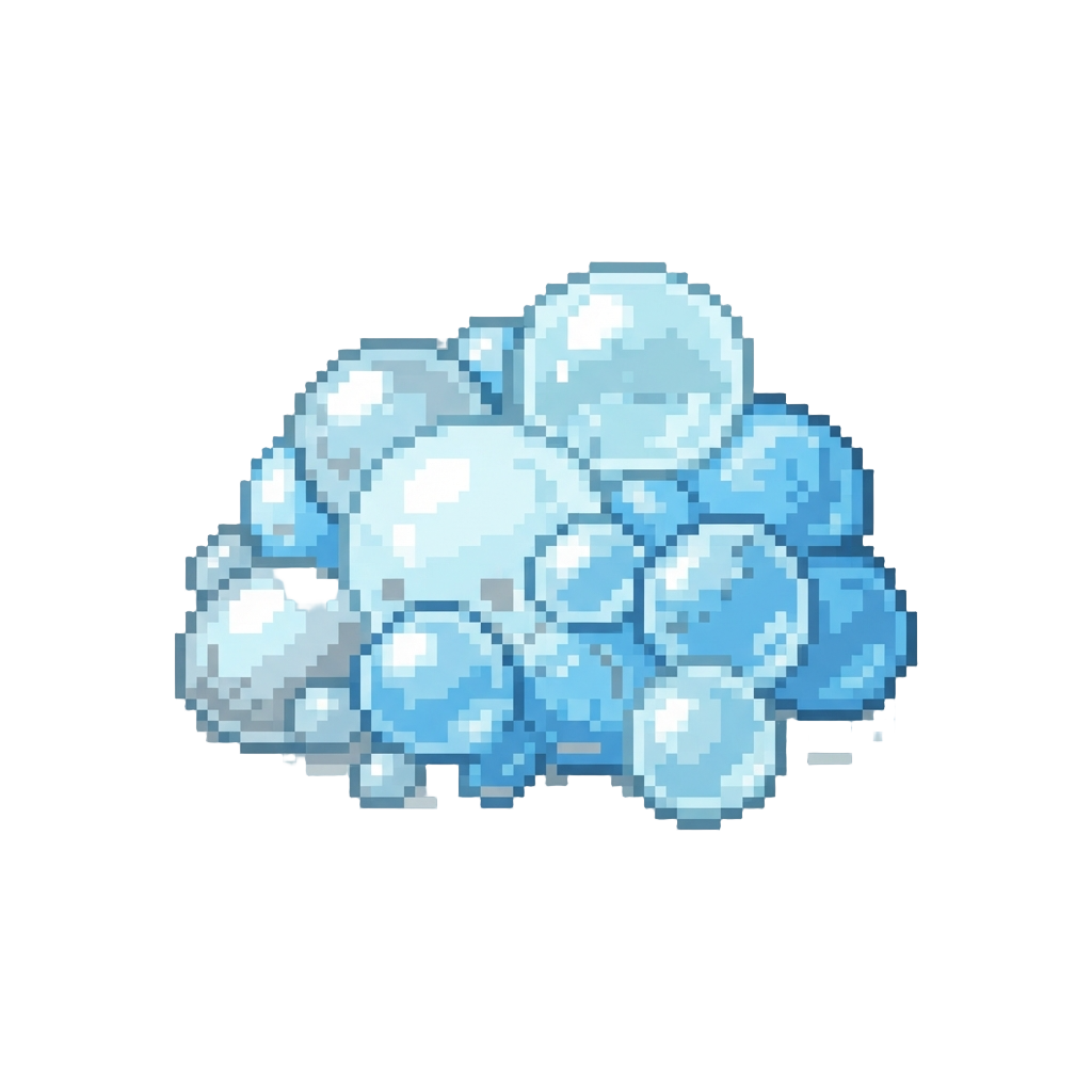A Messy Pile of Soapy Floor Bubbles
