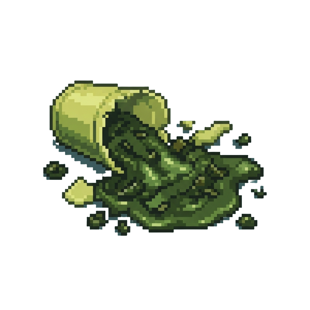 A Soggy Mess of Spilled Kelp Shake