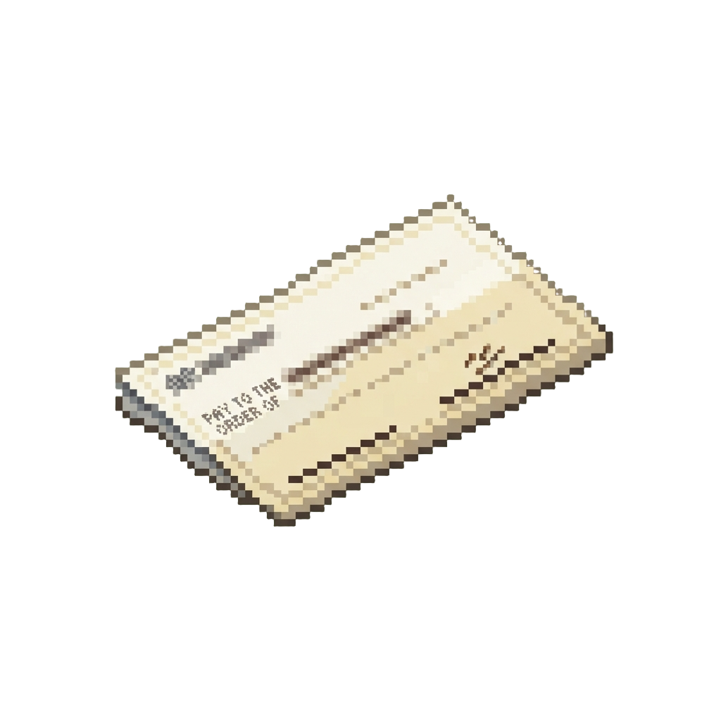 A Polite Crisp Paper Paycheck
