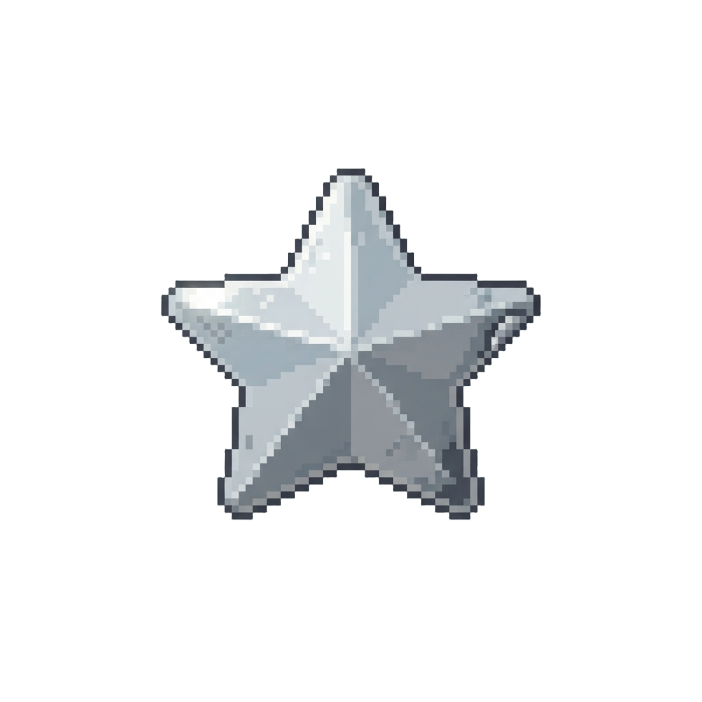A Silver Star Sticker