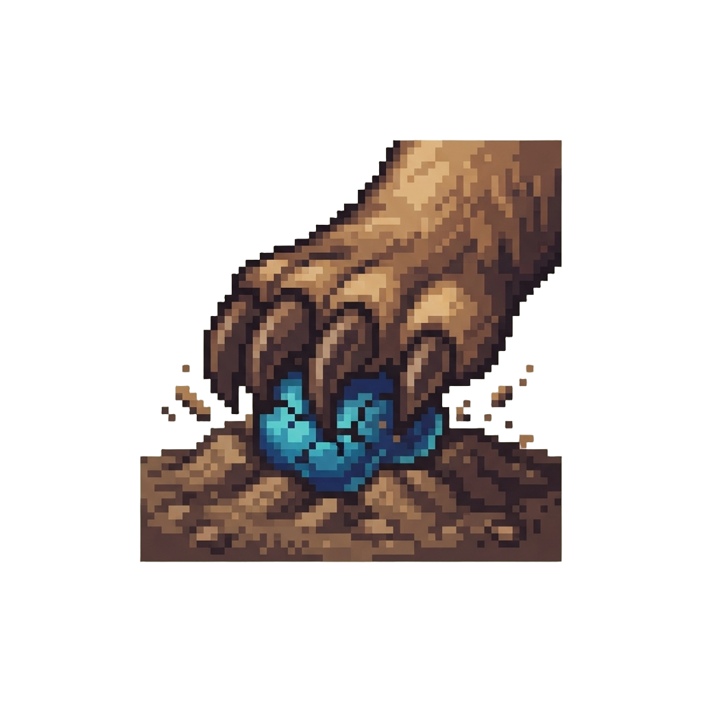 A Heavy Paw Drop Flattening @image1 Into the Dirt