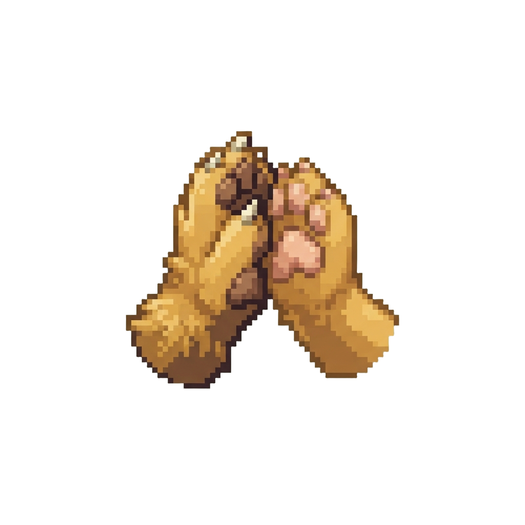 A Friendly High-five Paw Tap with @image1