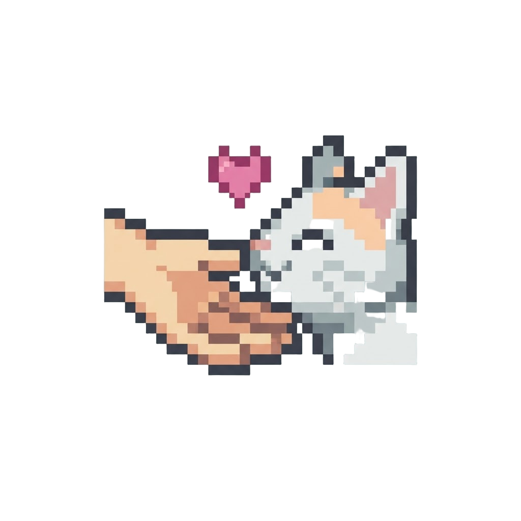 A Playful Nuzzle Against @image1's Outstretched Hand