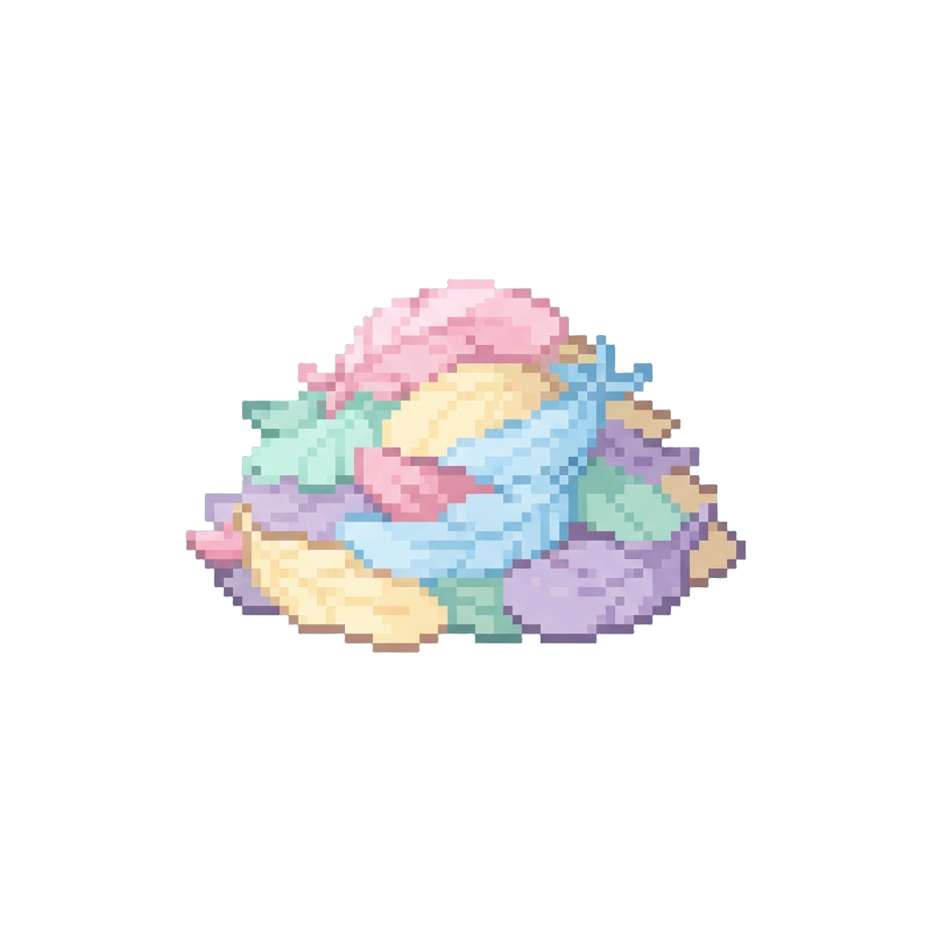 A Soft Mound of Pastel Feathers