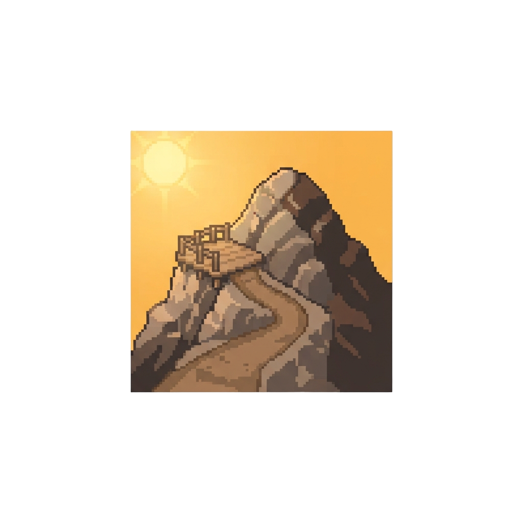 A Scenic Mountain Overlook Under a Warm Golden Sun