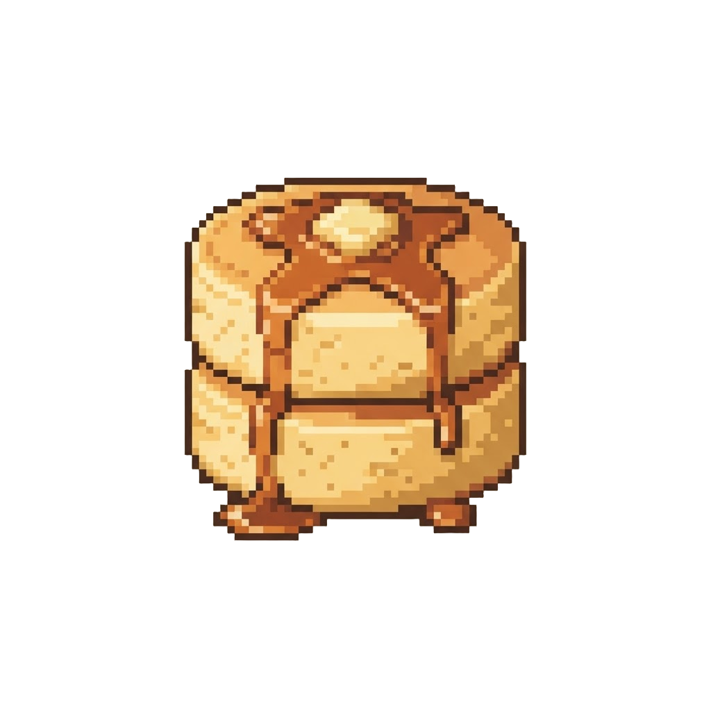 Golden Fluffy Soufflé Pancakes Drizzled in Maple Syrup