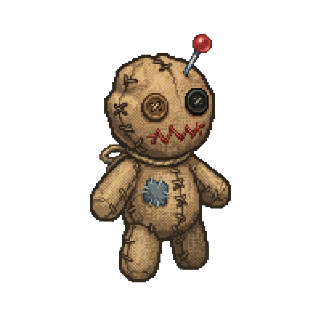 A Spooky Miniature Voodoo Doll
