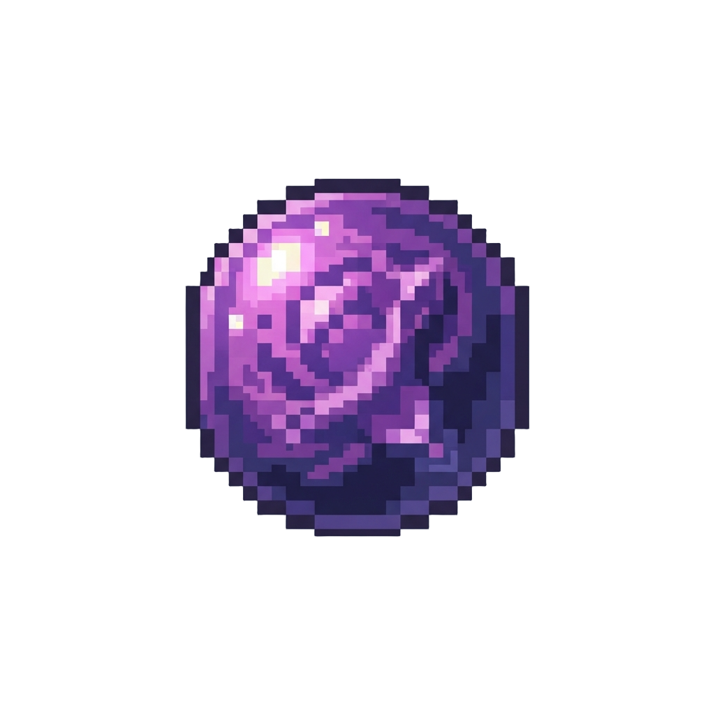 A Mysterious Glowing Purple Orb
