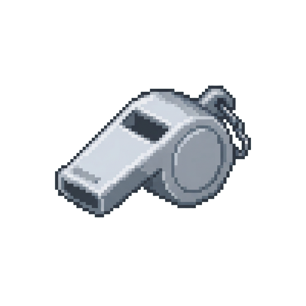 A Shiny Polished Silver Whistle
