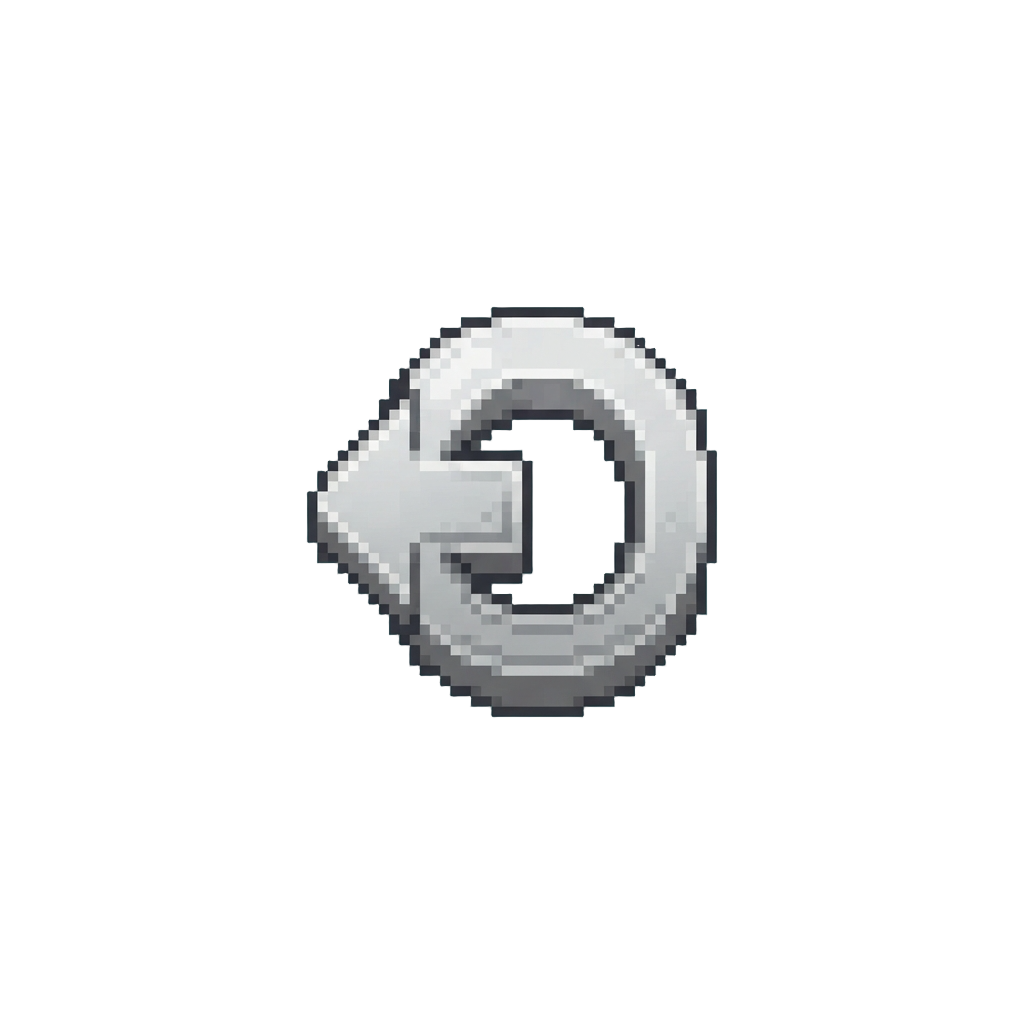 A Simple White Rewind Arrow