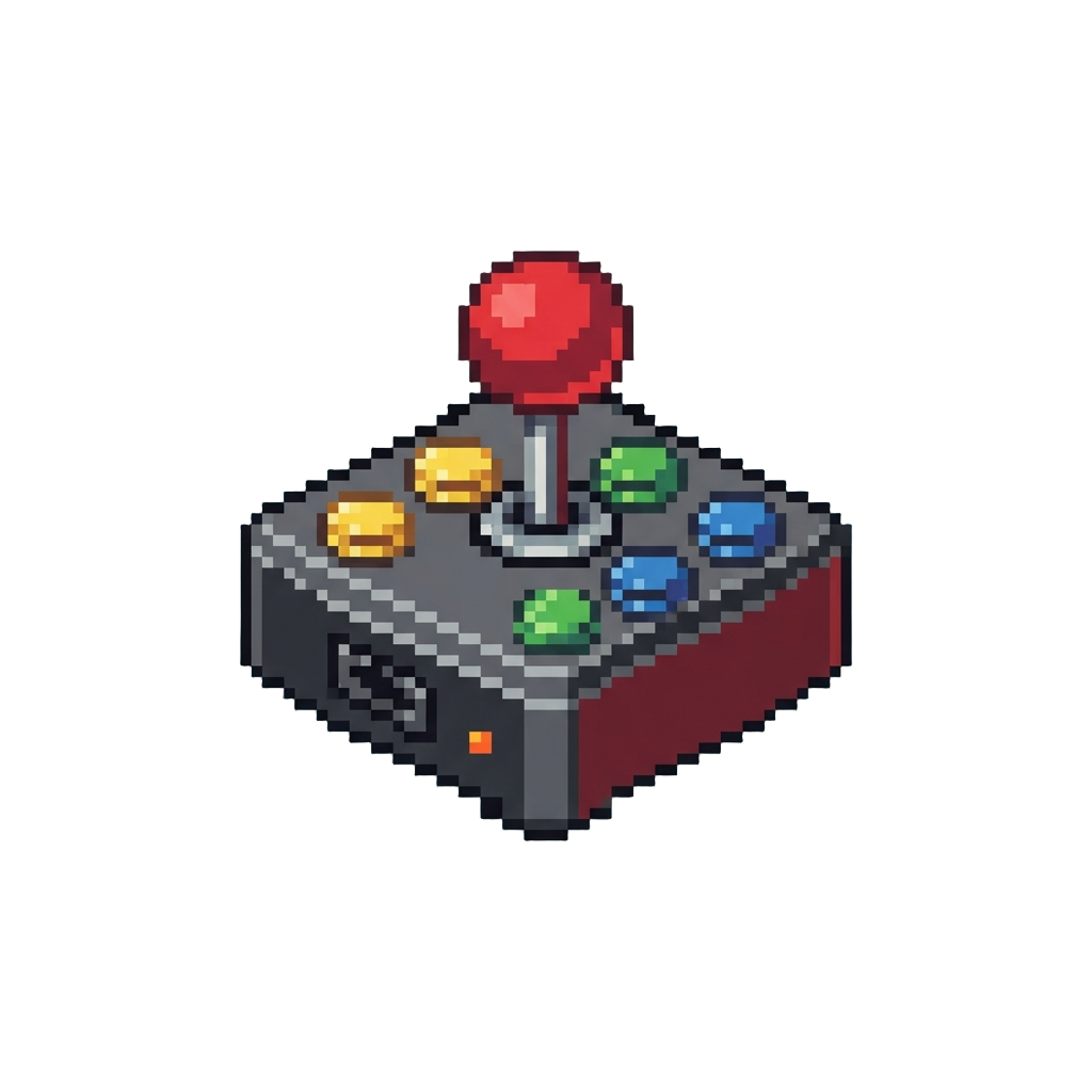 A Colorful Retro Arcade Joystick