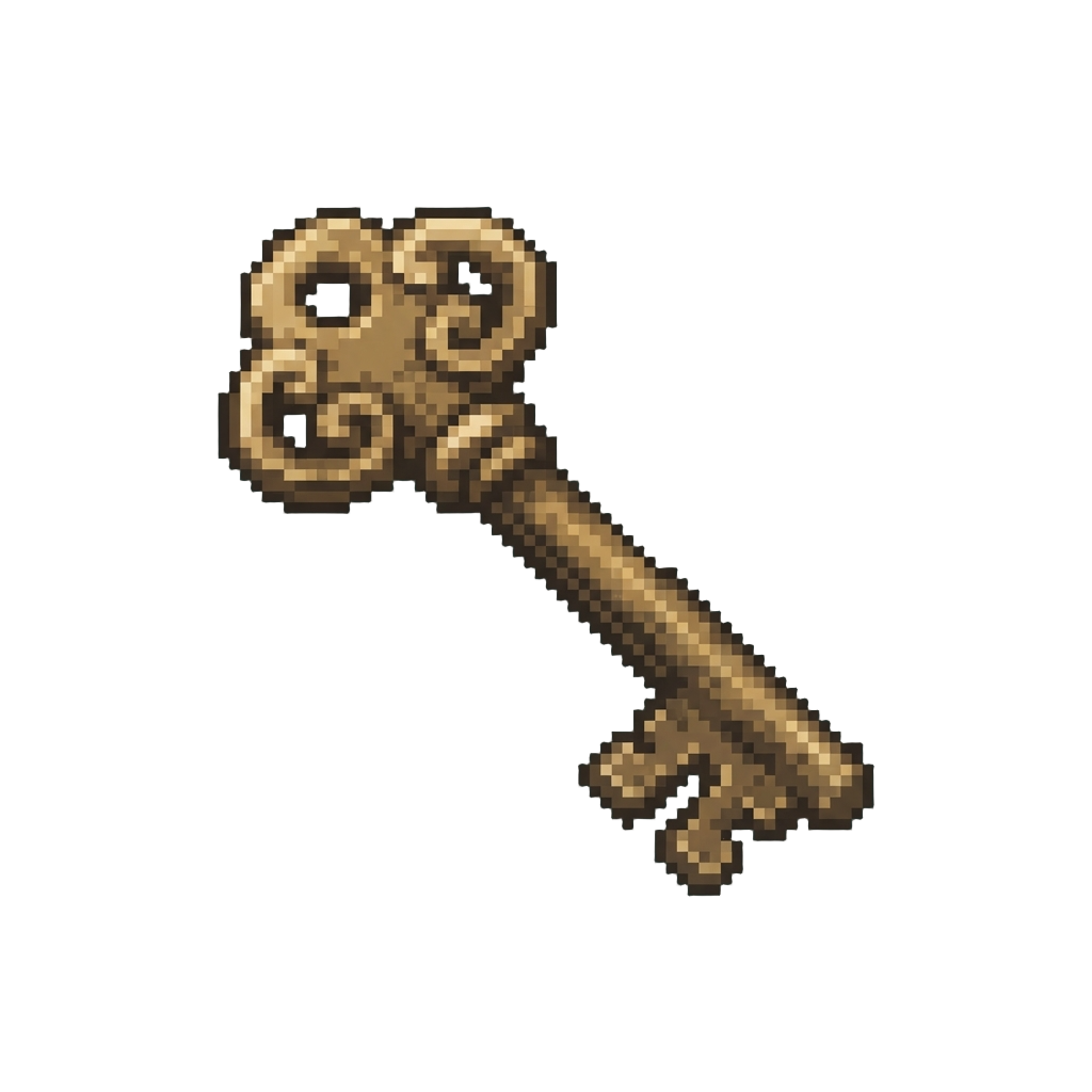 A Dusty Old Brass Key