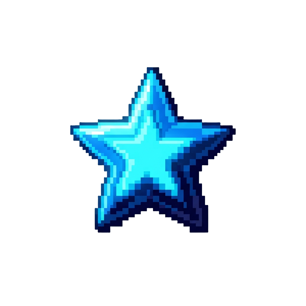 A Pulsing Neon Star Overlay