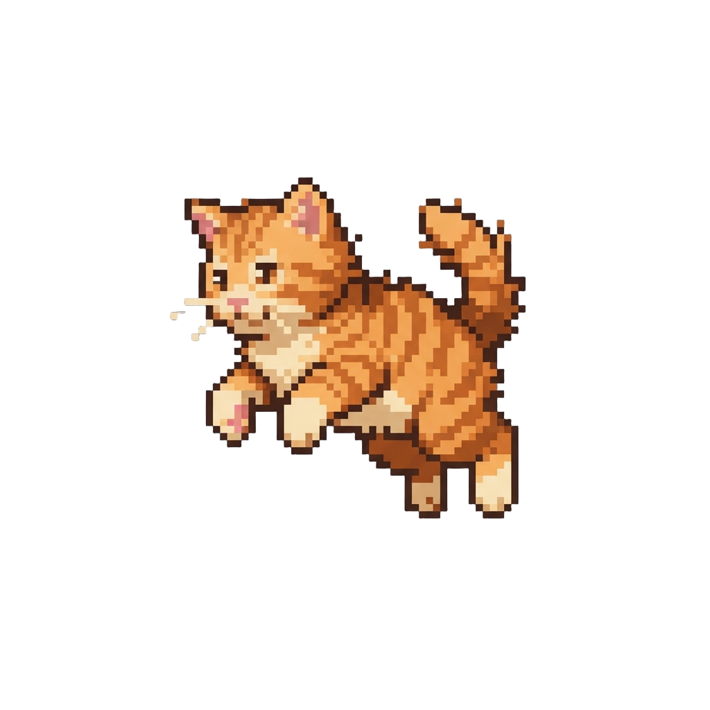 A Miniature Tiny Kitten Taking Tiny Hilarious Chaotic Leaps