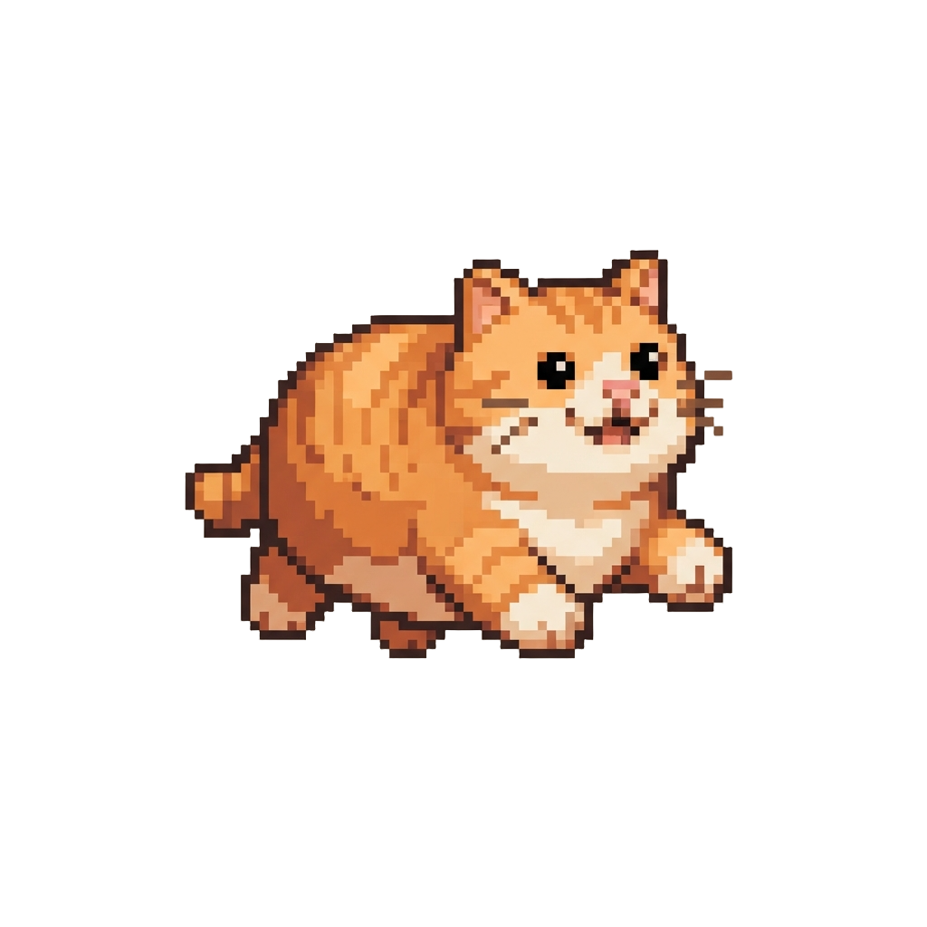 A Goofy Chubby Loaf Cat Waddling Clumsily