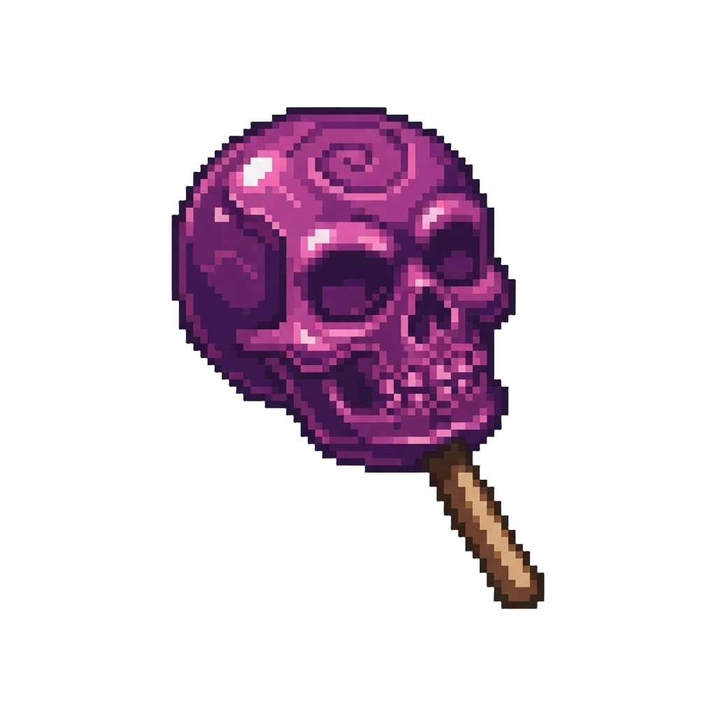 A Massive Spooky Skull Lollipop