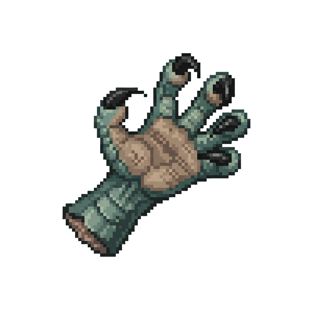 A Monstrous Claw with Jagged Black Fingernails