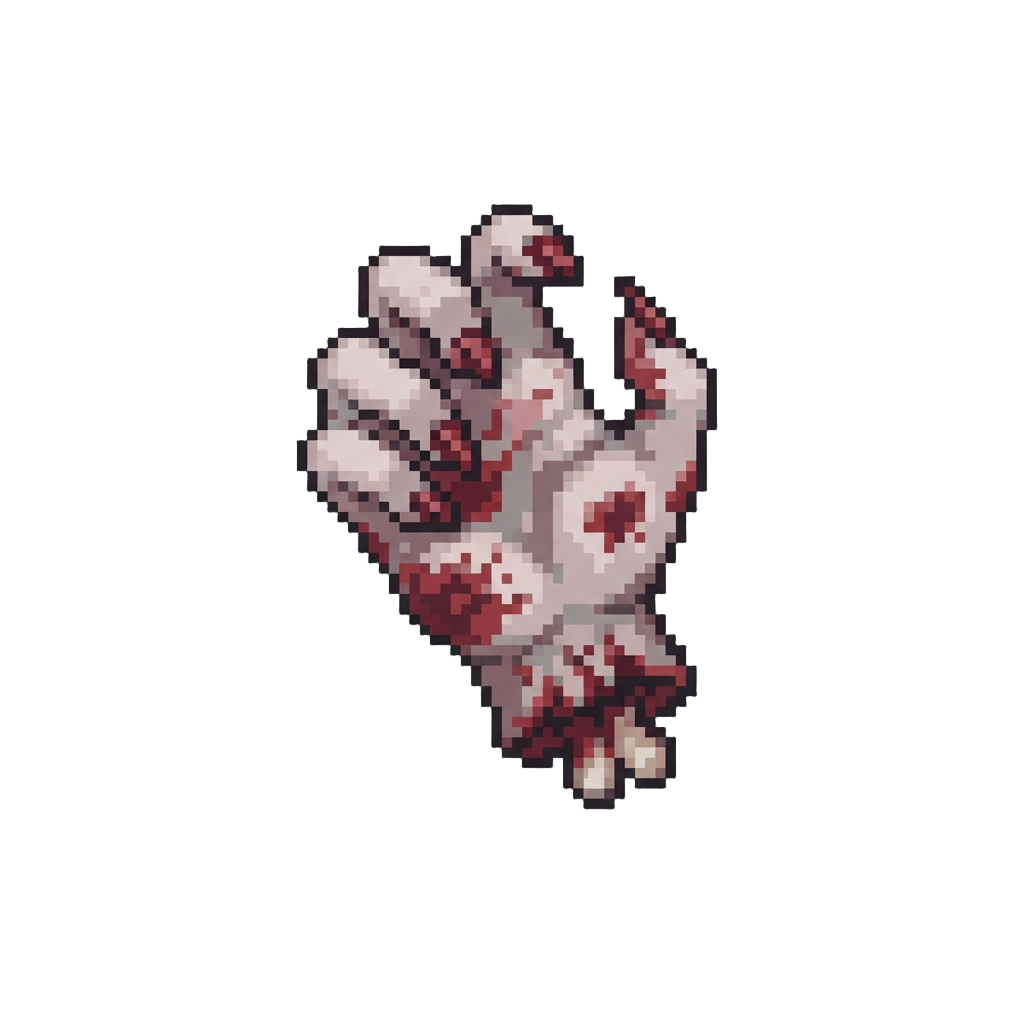 A Pale Blood-stained Vampire Hand