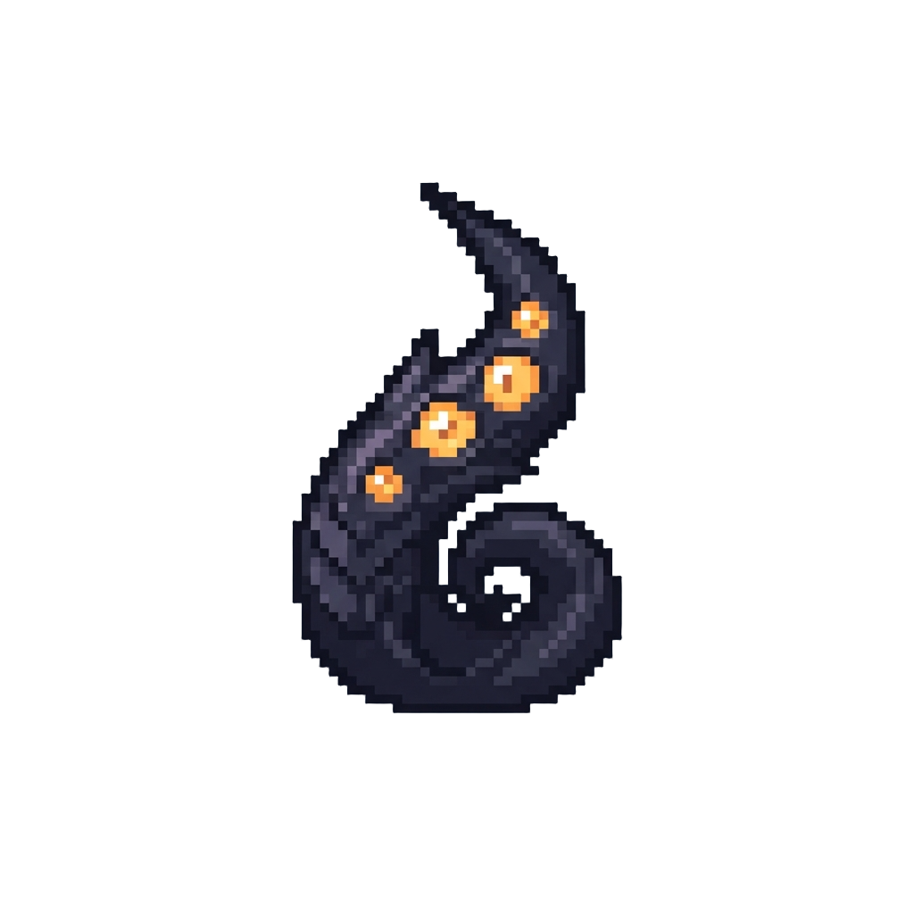A Shadowy Tendril with Glowing Eyes