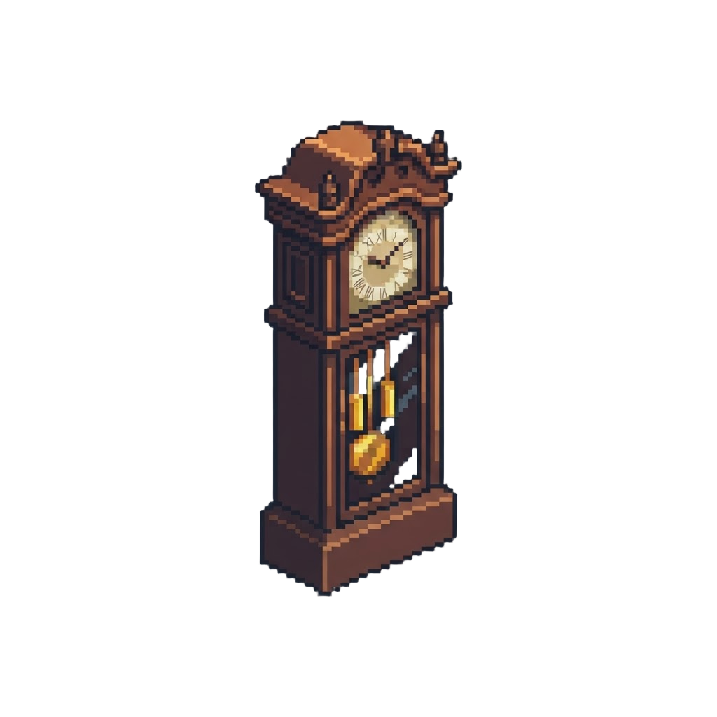 A Void of Echoey Floating Grandfather Clocks