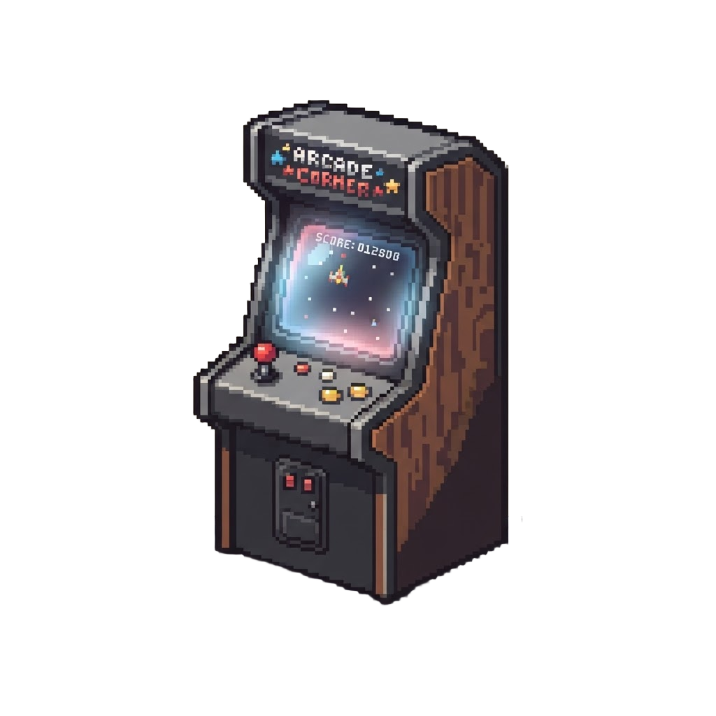 A Cozy Arcade Corner with Glowing Crt Screens