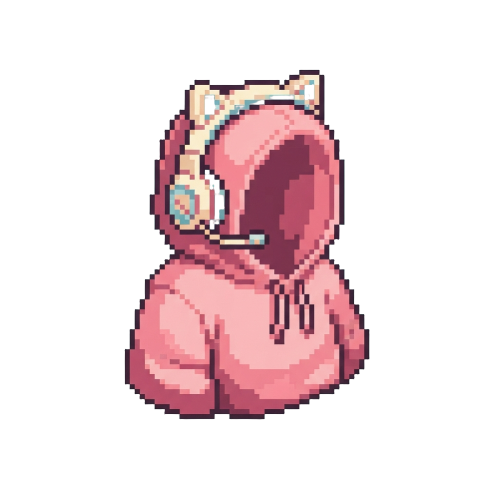 Cozy Gamer Style with Oversized Hoodie and Cute Headset