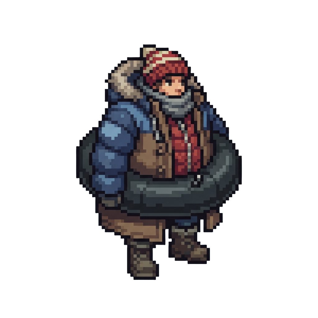 Accidentally Wearing Three Winter Coats and a Inner Tube