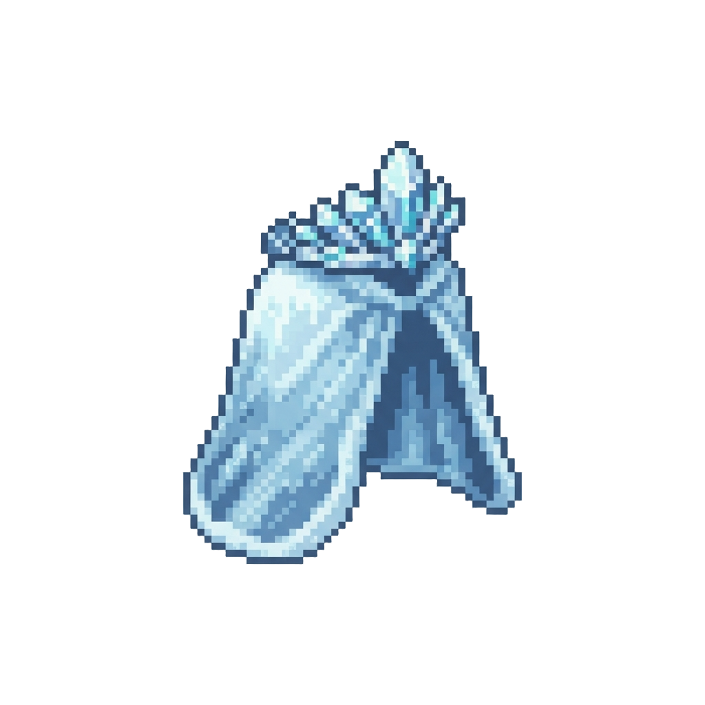 Ice Queen Style with Glittering Crystal Tiara and Frosted Cape