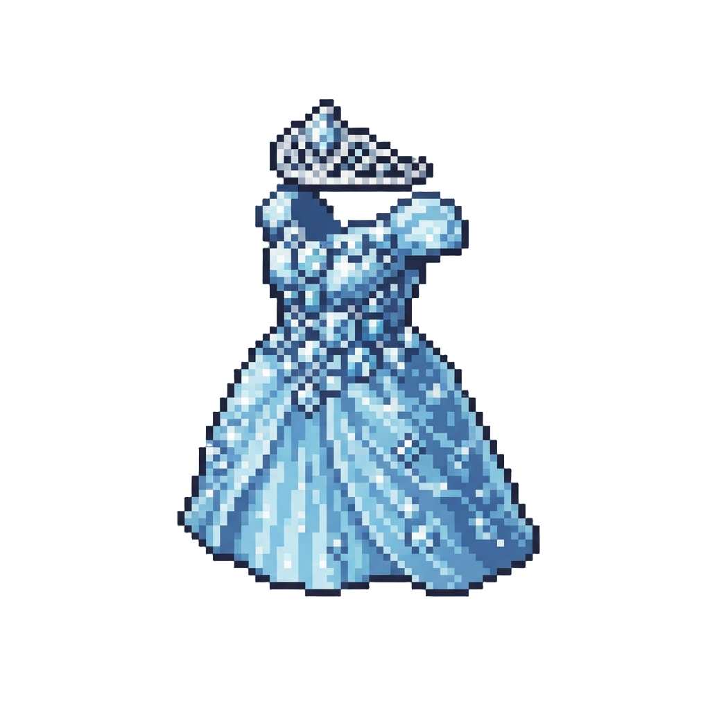 Diamond Sparkle Style with Crystal Encrusted Dress and Tiara