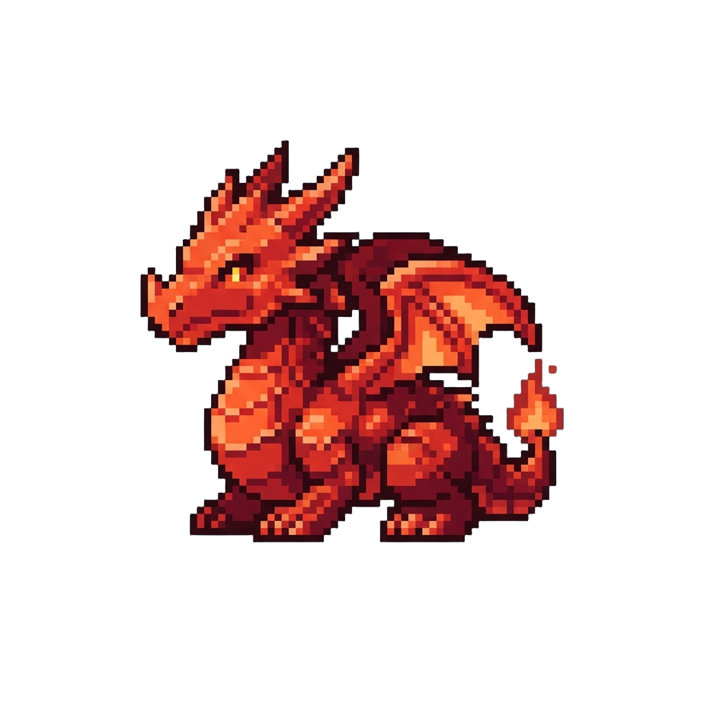 A Fiery Ruby Dragon