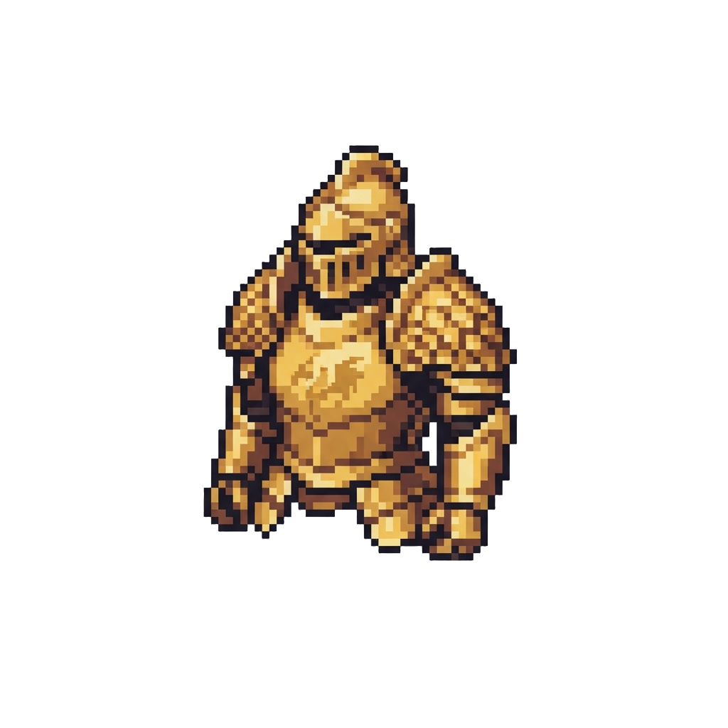 A Radiant Golden Dragon Armor Suit with Dragon-scale Pauldrons