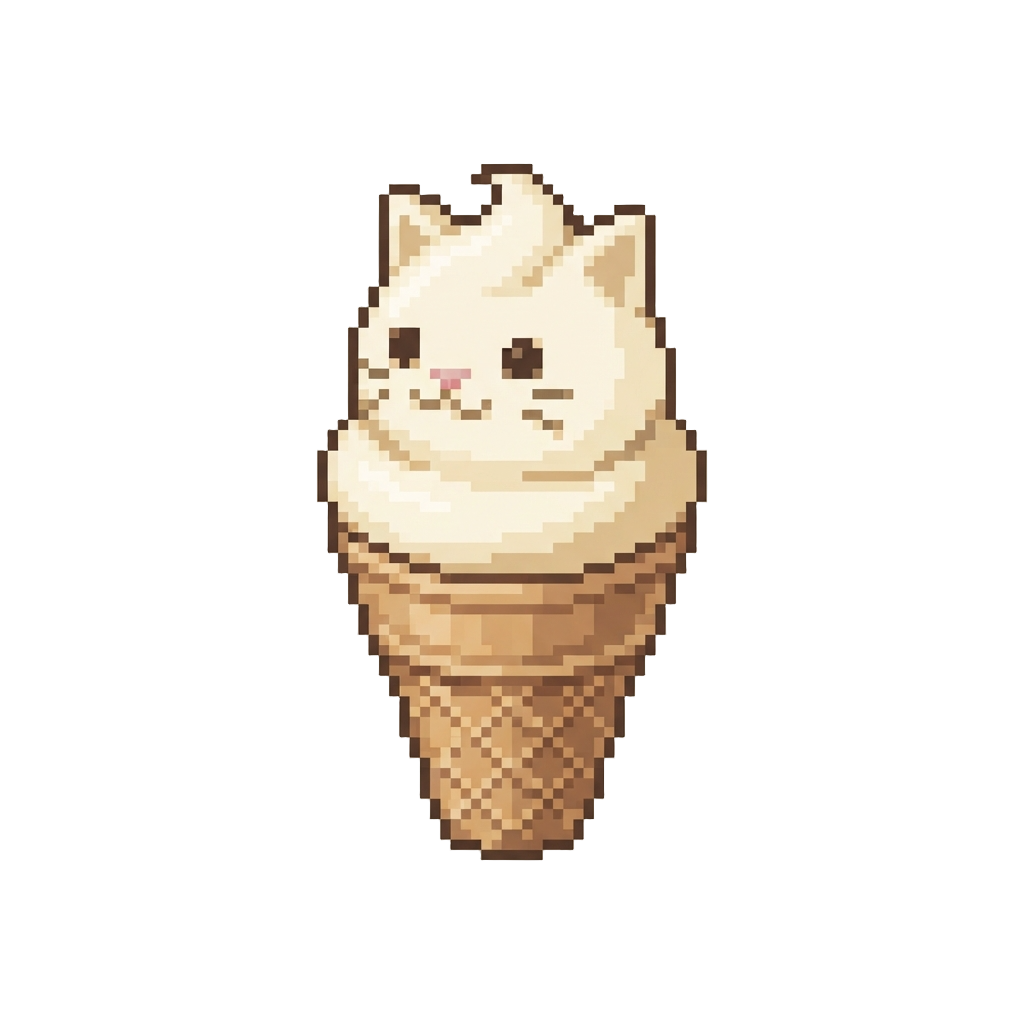 A Sweet Vanilla Soft-serve Kitten
