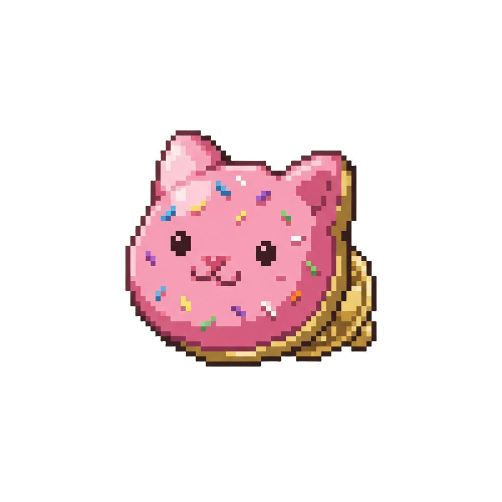 A Tiny Pink Kitty Sprinkle Pin