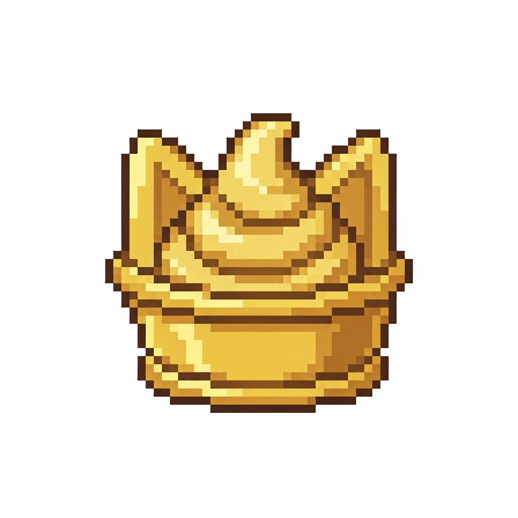 A Golden Cat Ear Ice Cream Crown