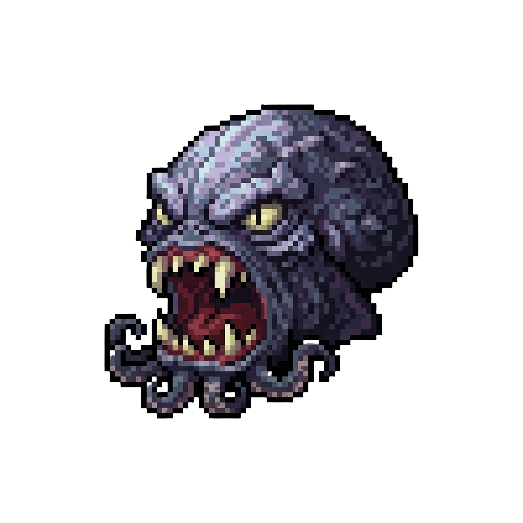 A Wide-mouthed Shadowy Kraken Head