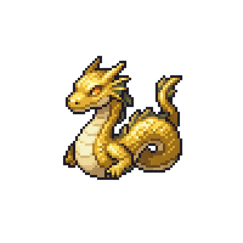 A Glittering Golden-scaled Lake Monster