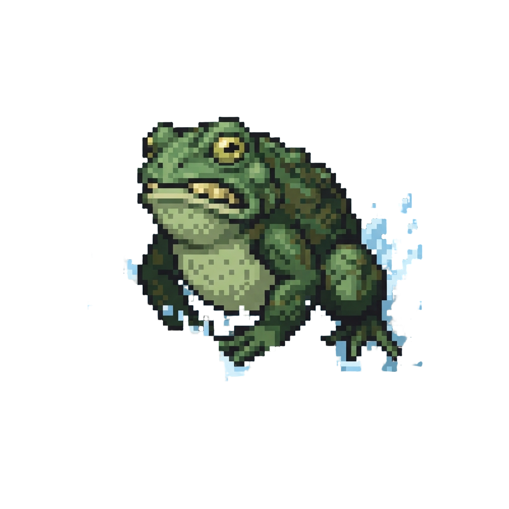 A Heavy Splashing Colossal Frog Monster